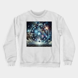 Cosmic Harmony: The Zodiac Universe Crewneck Sweatshirt